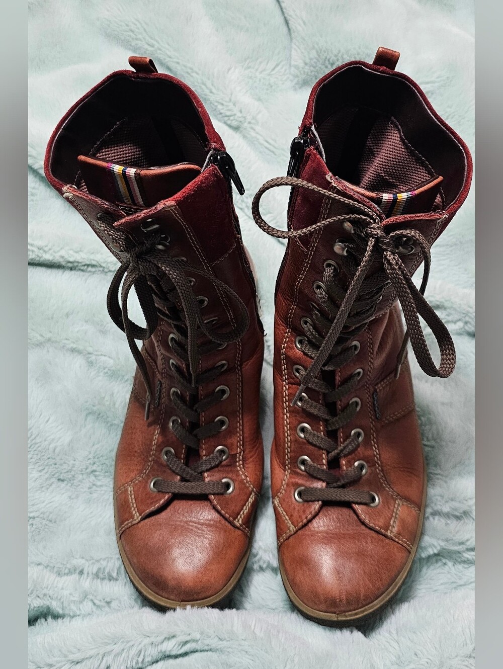 Ecco Lace Up Boots Size 38(7-7.5)